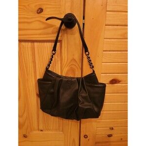Simply Vera Wang Hobo Pleated Bag Chain Link Handle & 2-Side Pockets
